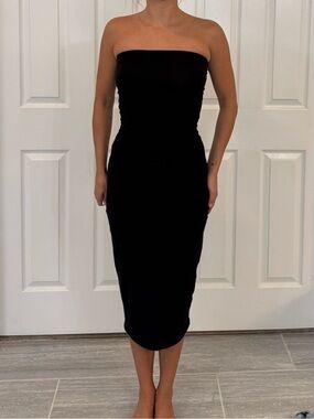 navy asymmetric neck pleated wrap midi dress Amelia Asymmetric-Neck Wrap Dress Navy / 1X